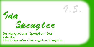 ida spengler business card